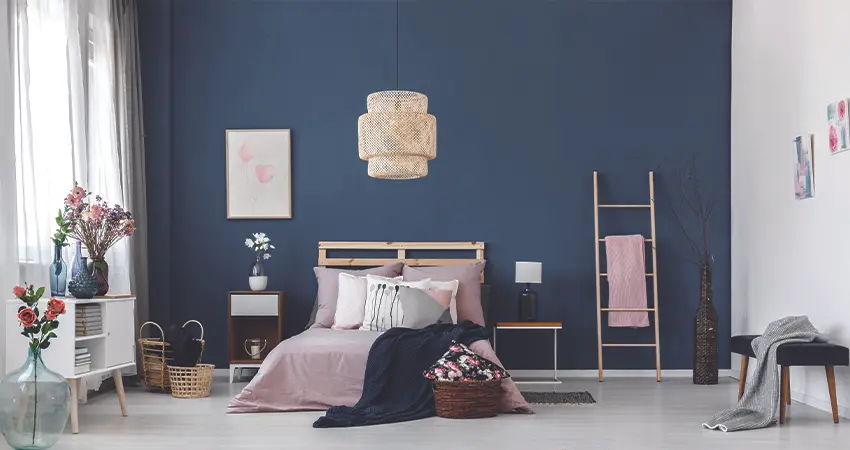 two colour combination idea for bedroom wall