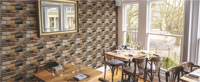 wall tiling idea for the dining area