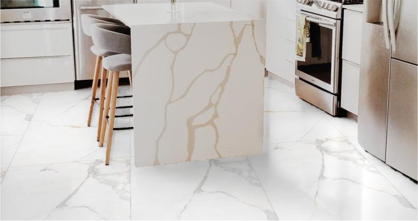 White kitchen tiles