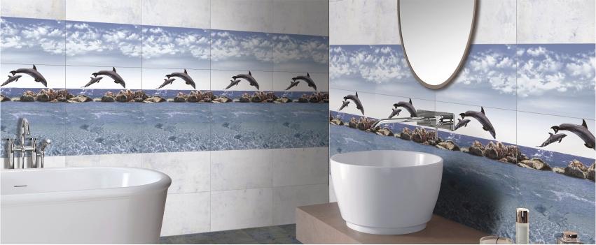 bathroom tiles with dolphin