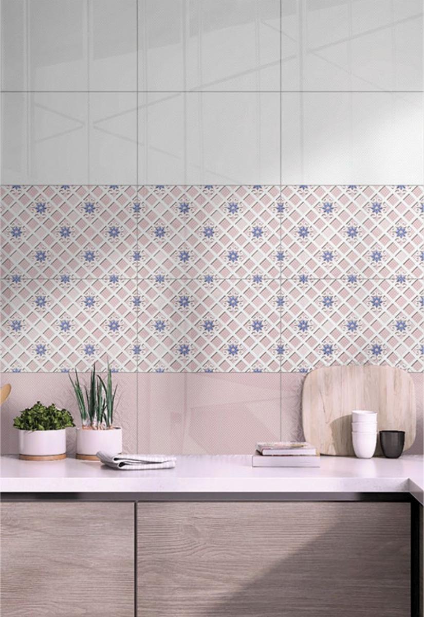 glossy pink tiles for your kitchen