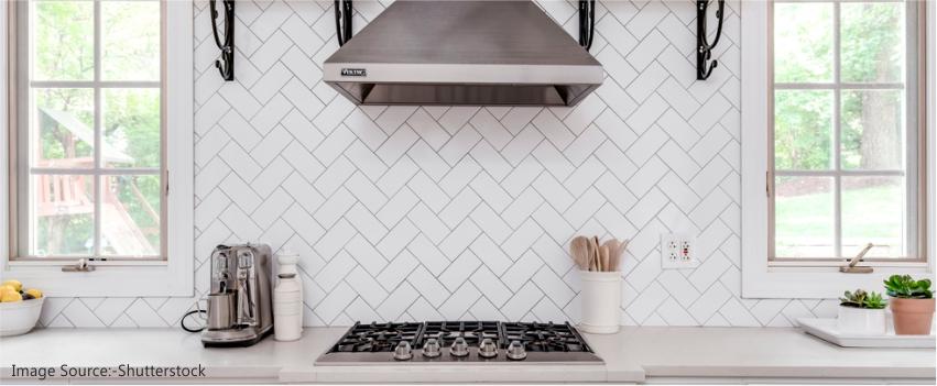 3d patterned kitchen backsplash idea