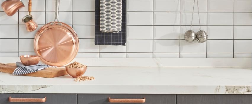 Modern Square Tile in White for kitchen