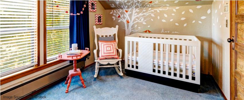 customized Ceiling in the nursery room