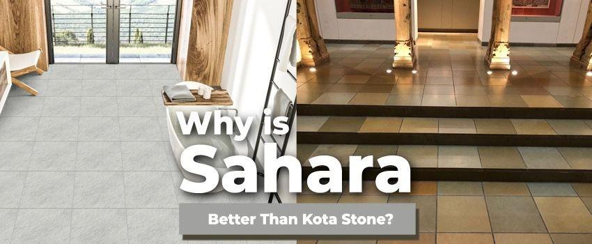 Kota stone vs Sarah Kota Stone Tile by Orientbell