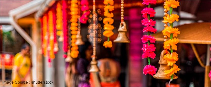 Using Genda Phool for Diwali decoration