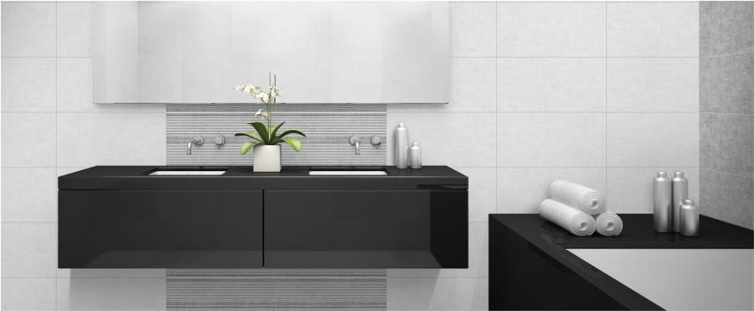 white matte finish tiles in bathroom