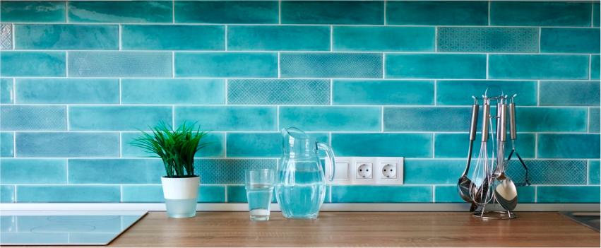 baby blue tiles for kitchen