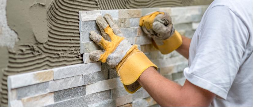 wall cladding tiles installation