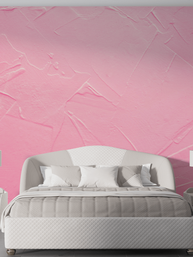Pink Two Colour Combination For Bedroom Walls