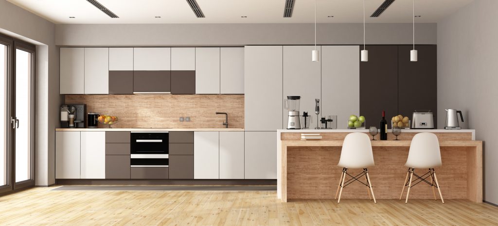 straight kitchen design