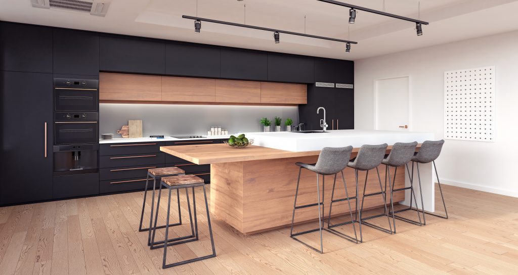 wood look modern kitchen design