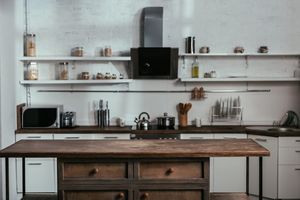 open shelves design