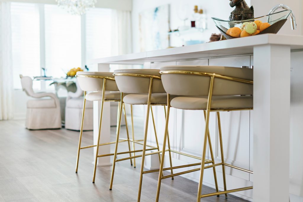 barstools in kitchen