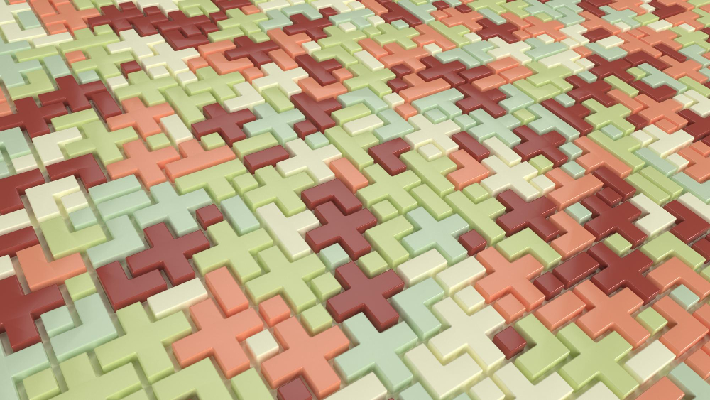 Interlocking plastic tiles