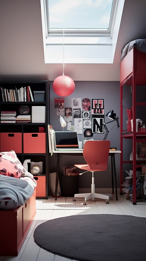 teenage bedroom interior