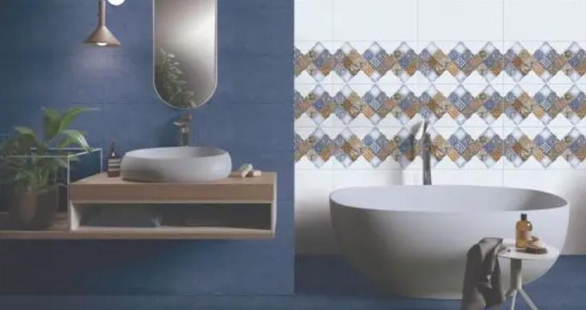 Moroccan blue tile idea for bathroom