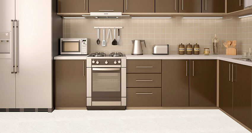 Brown colour kitchen cabinet idea