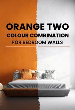 Orange two colour combination for bedroom walls discount