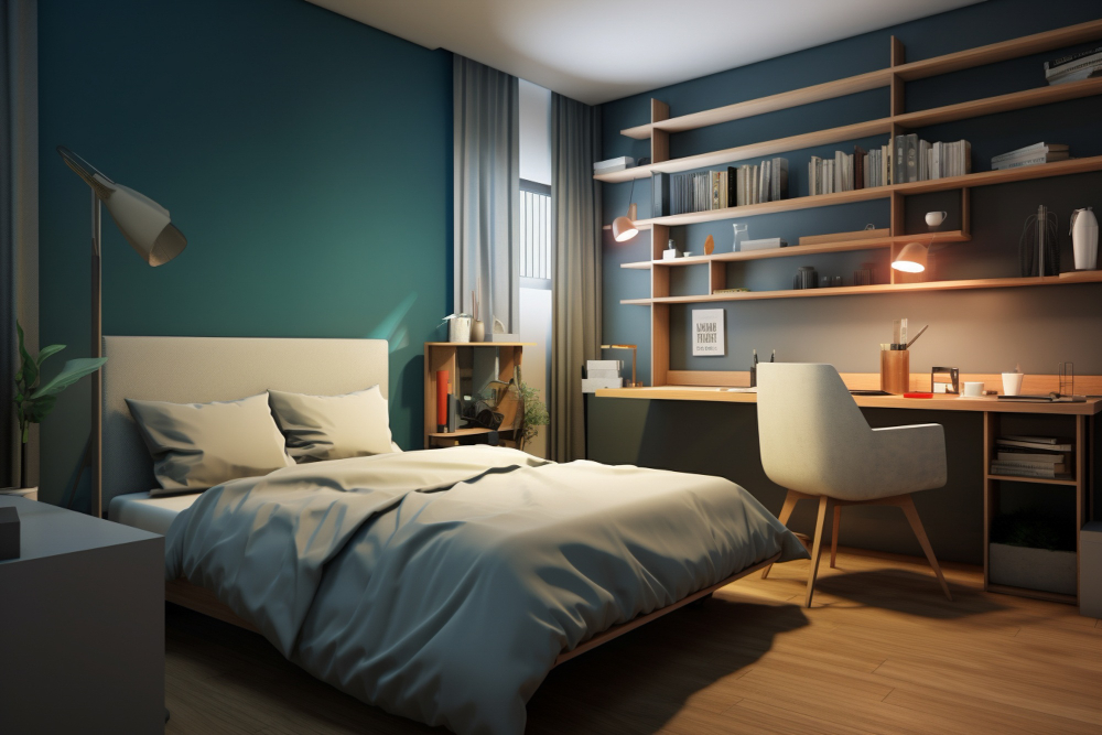 Coloured back wall design