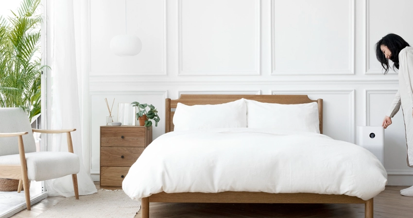 Moulding on bedroom back wall