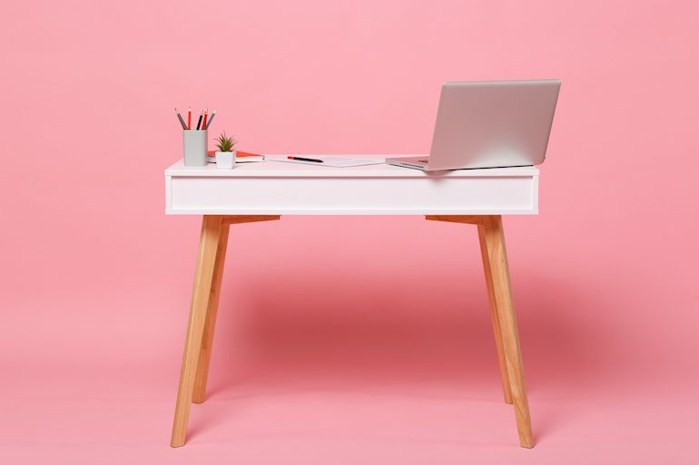 Simple Wooden Study Desk