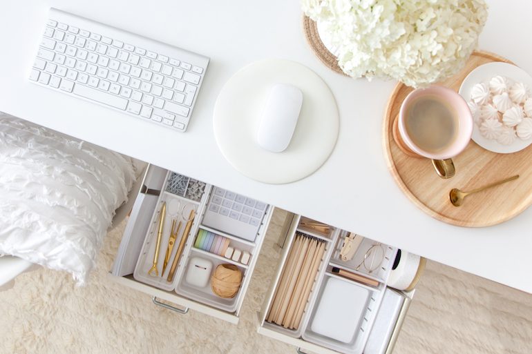 Storage Shelves Study Desk