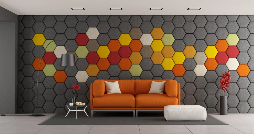 Get Colourful with Hexagonal Wall Panel