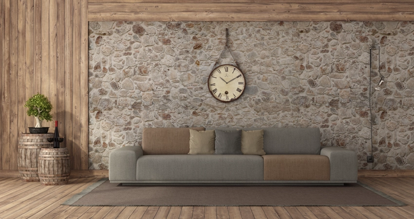 Mix Stone Wall with Wood