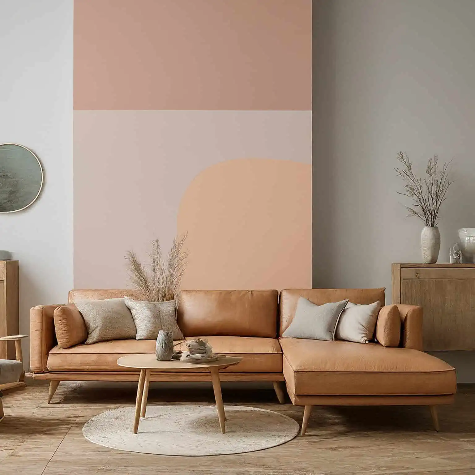 Colour Block with Peach and Pink 