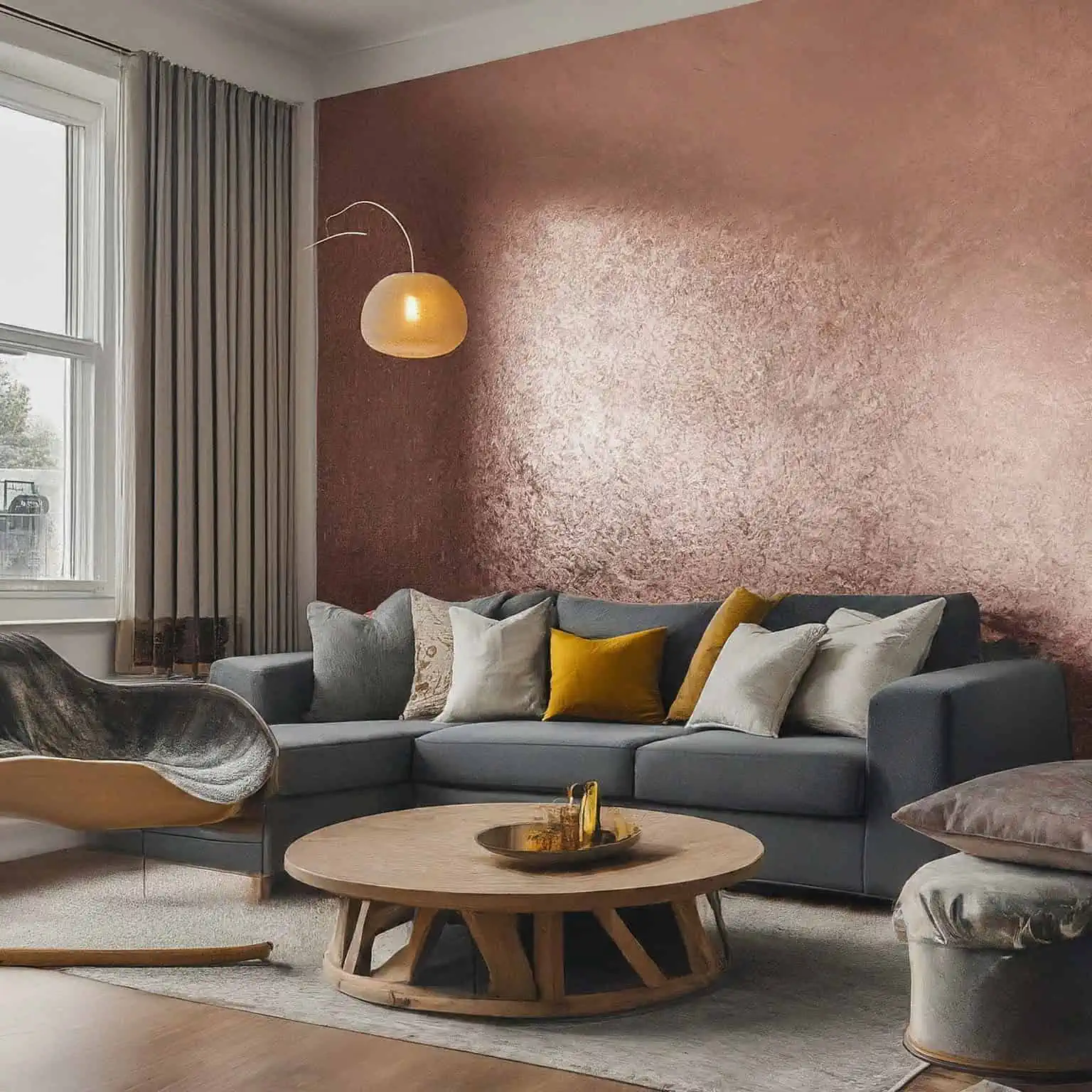 Vinyl Rose Gold Textured Wallpaper 