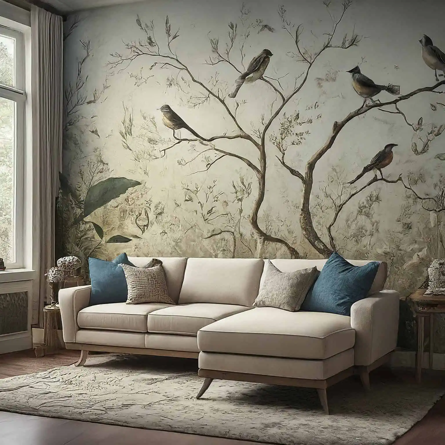 Bird and Branch Background Wallpaper 