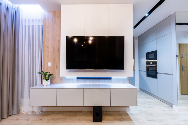 Living room wooden TV Cabinet Design Idea