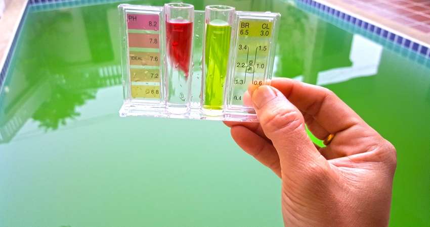 chemicals to clean the swimming pool