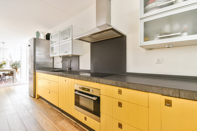 Grey and Yellow Kitchen Color Combination