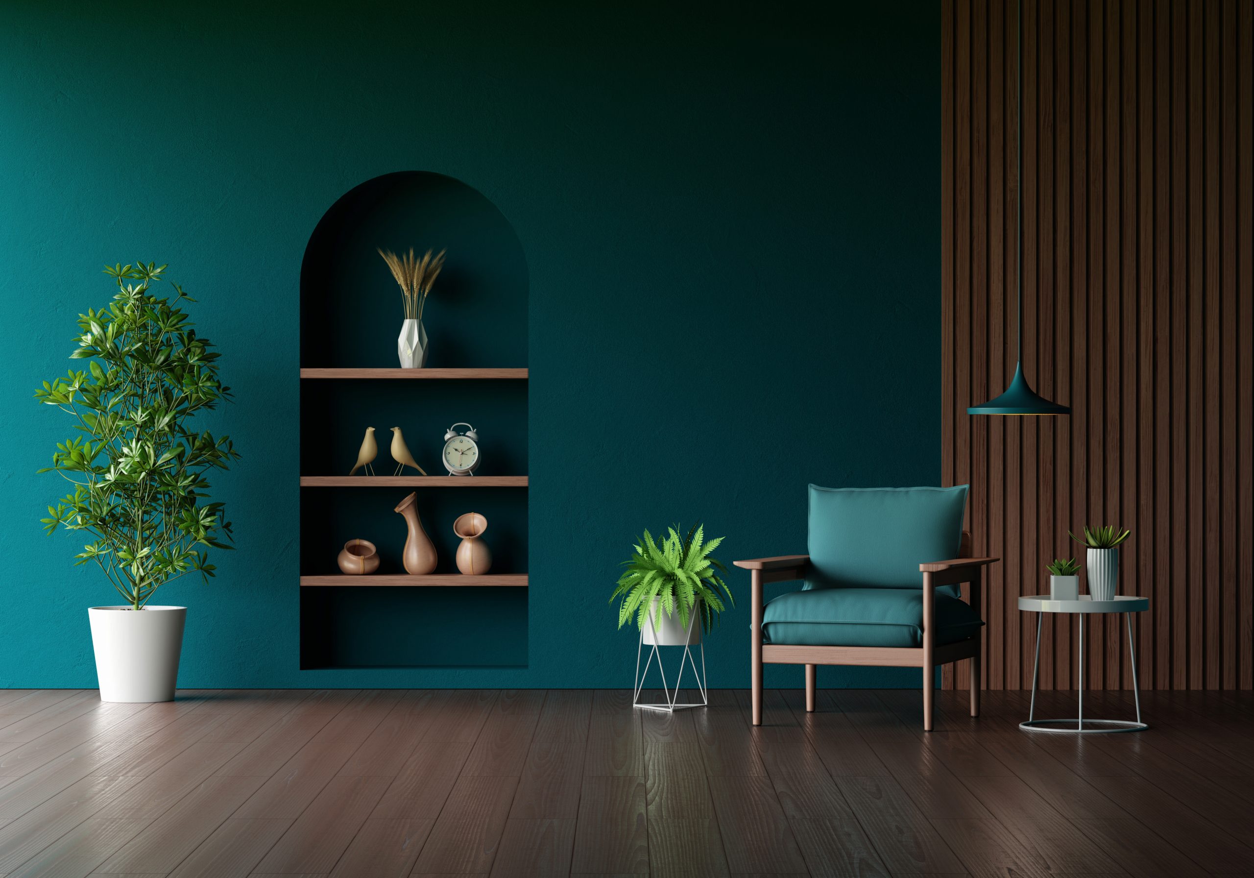 Best House Painting Turquoise Greens shades for your Living Room |  Aapkapainter