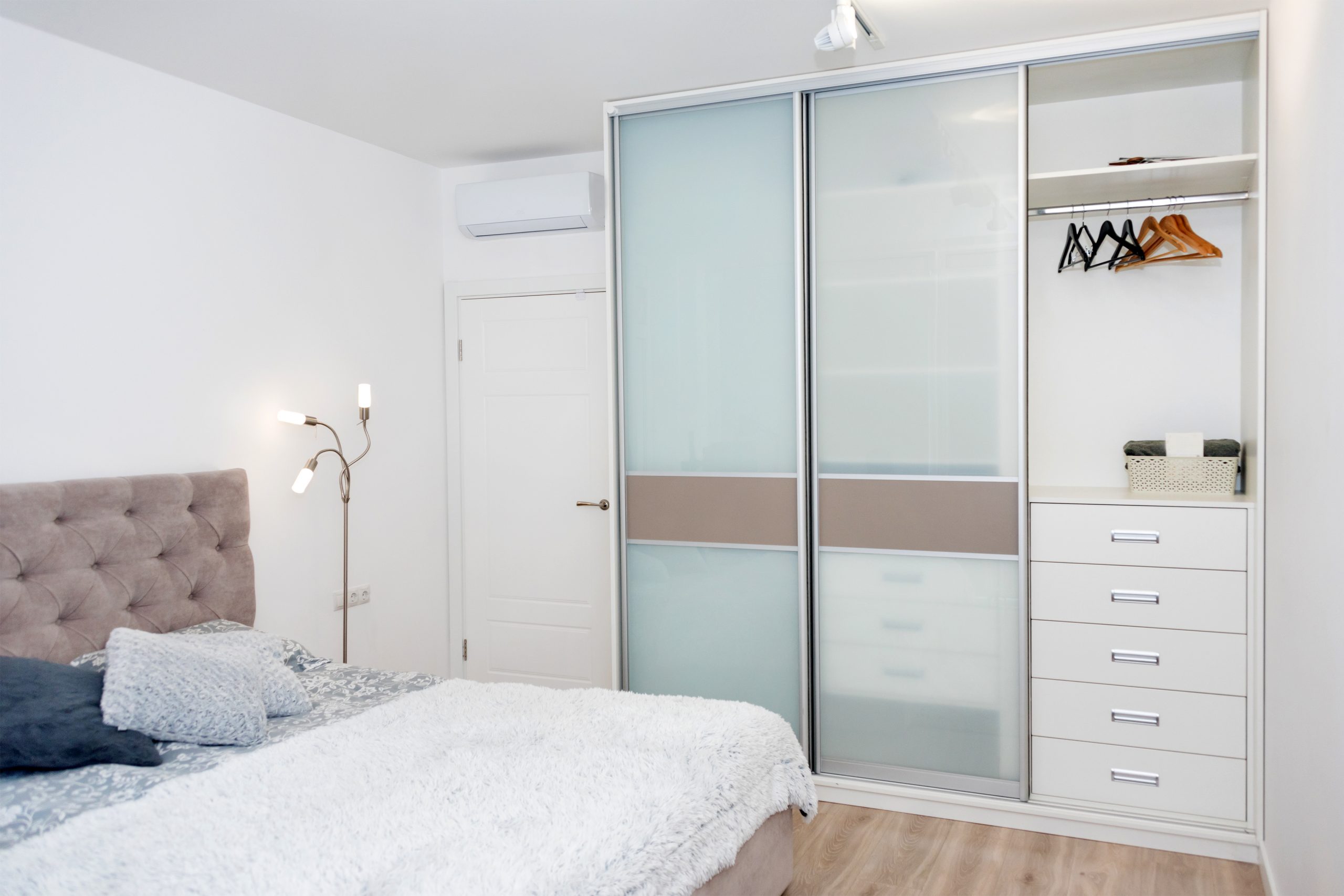 Glass cupboard for bedroom deals