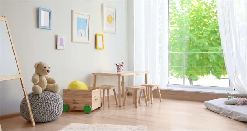 easy cleaning floor ideas for kids room