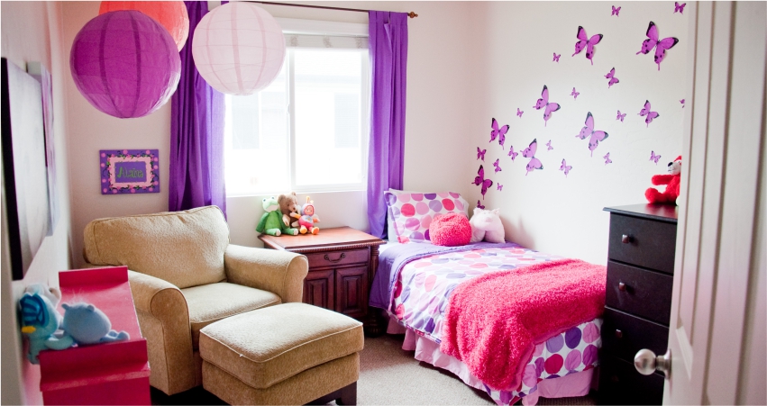 pink and purple room decorating ideas for kids