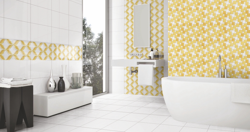 Floral Patterned Tiles used in bathroom for a Barbie Theme washroom