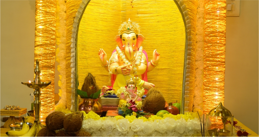 Cardboard Decoration Ideas for Ganpati