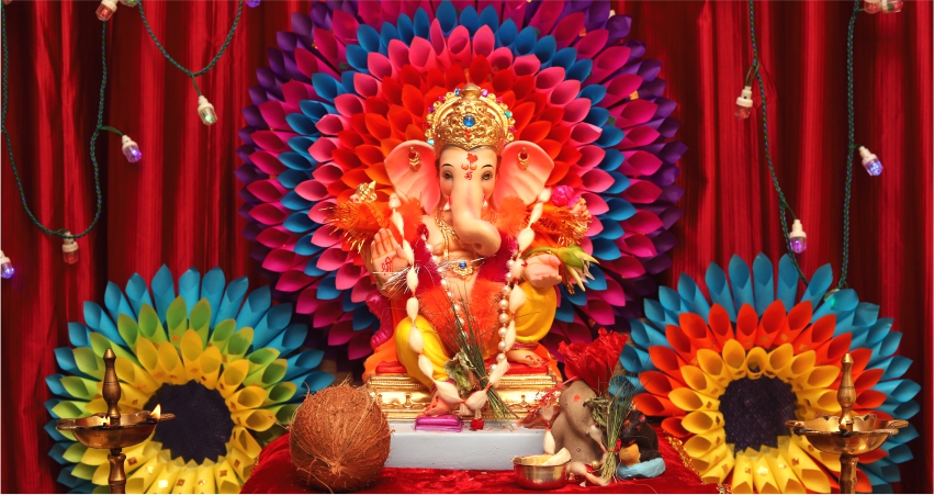 simple Ganpati decoration ideas