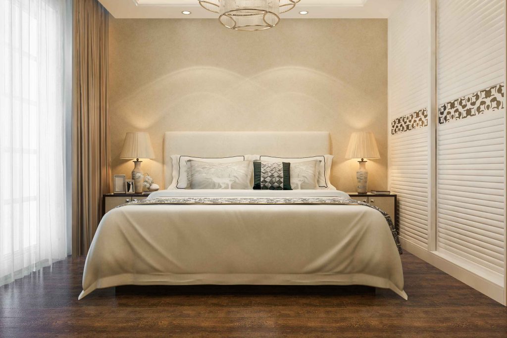 Burnished Bronze With Pure White Two Colour Combination for bedroom