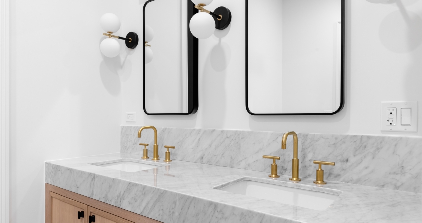 Marble Counter Top Designs with Wash Basin