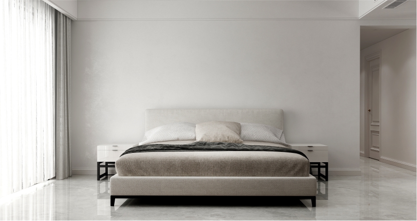 Subtle Elegance With Neutral Tiles for guest bedroom