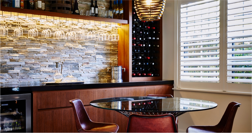Bar Area Designs with Cladding tiles