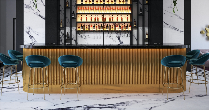 Marble bar counter designs for home in India