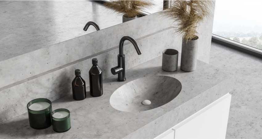 Stylish Grey Under Counter Wash Basin Design