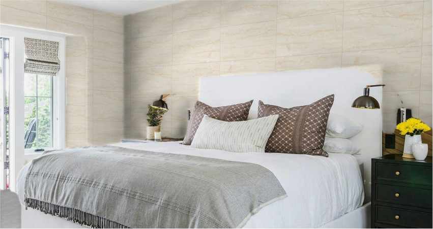 Travertine Tiles for guest bedroom
