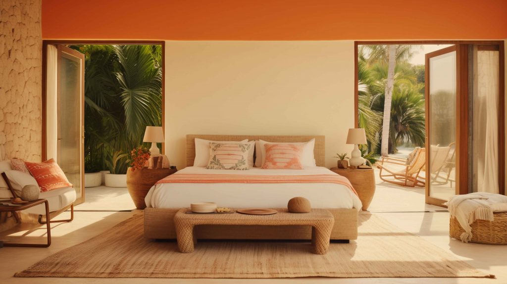 Gamboge Orange With Beige/Light Beige